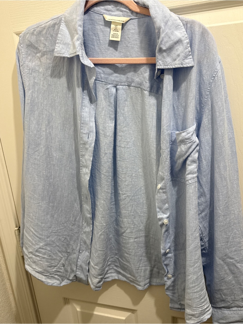 H&M Light Blue Men's Casual Button-Down Shirt